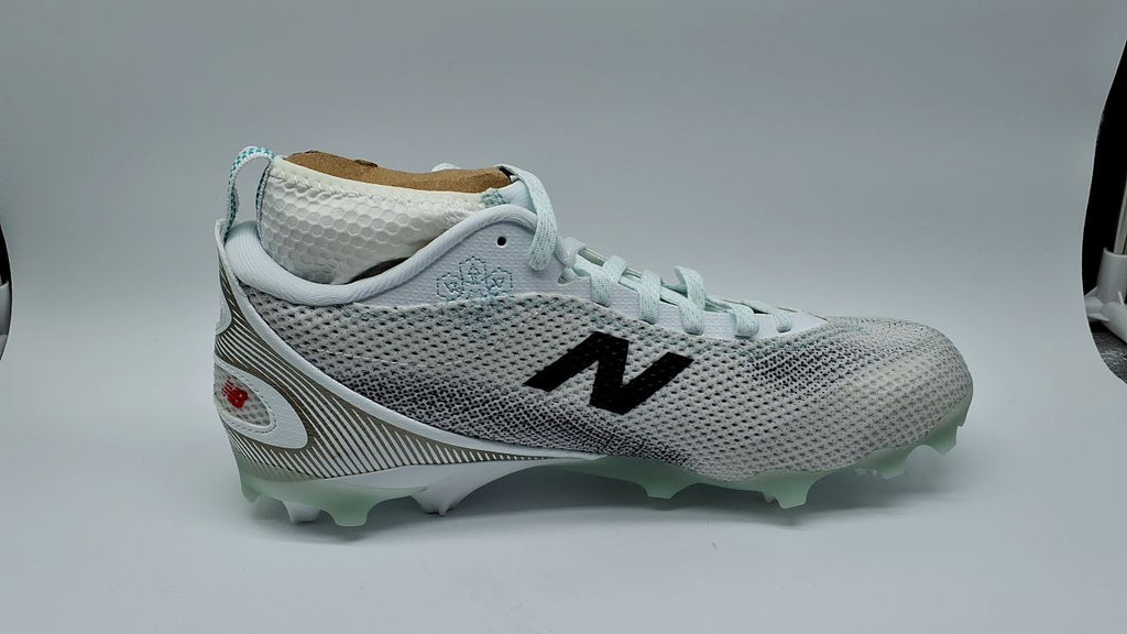 New Balance Men's FreezeLX V5 Lacrosse Shoe, White/Black, 10 W