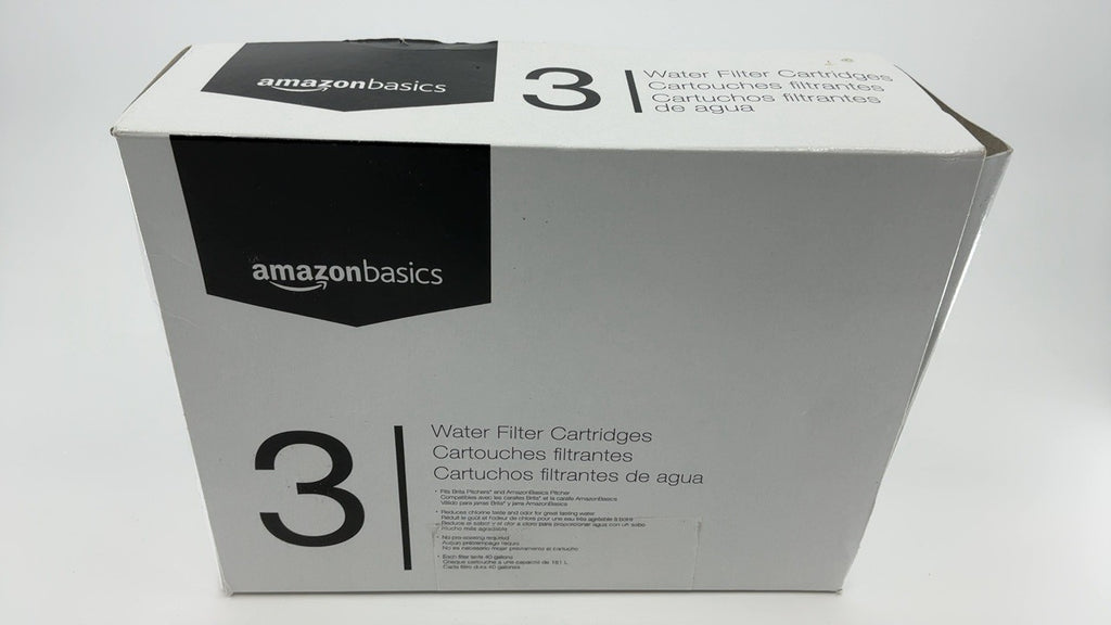 Amazon Basics Water Filters, 3-Pack, NSF Certified, Compatible w/ Brita