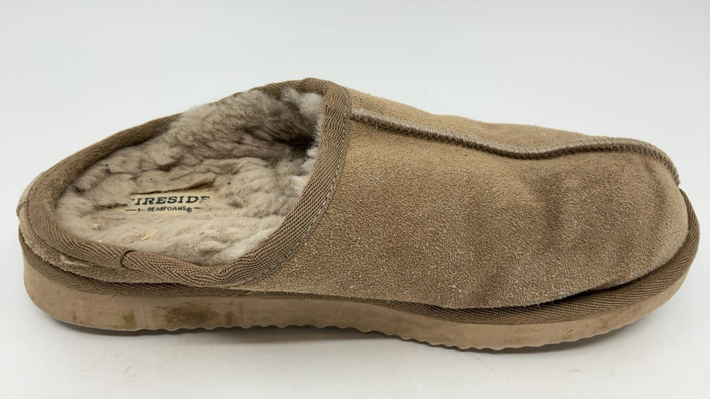 Dearfoams Greta Shearling Clogs, Driftwood, Women’s Size 9, Indoor/Outdoor