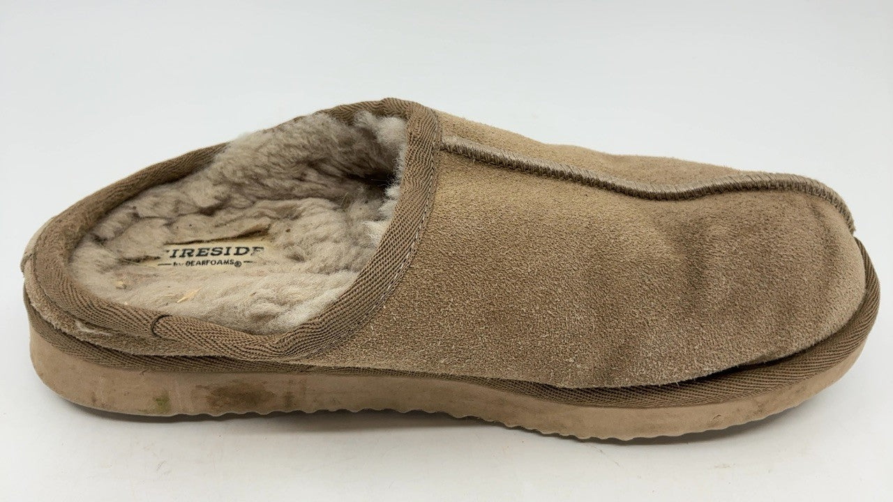 Dearfoams Greta Shearling Clogs, Driftwood, Women’s Size 9, Indoor/Outdoor