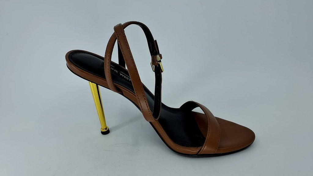 Nine West Women's Reina3 Heeled Sandal, Dark Pecan 230, 6