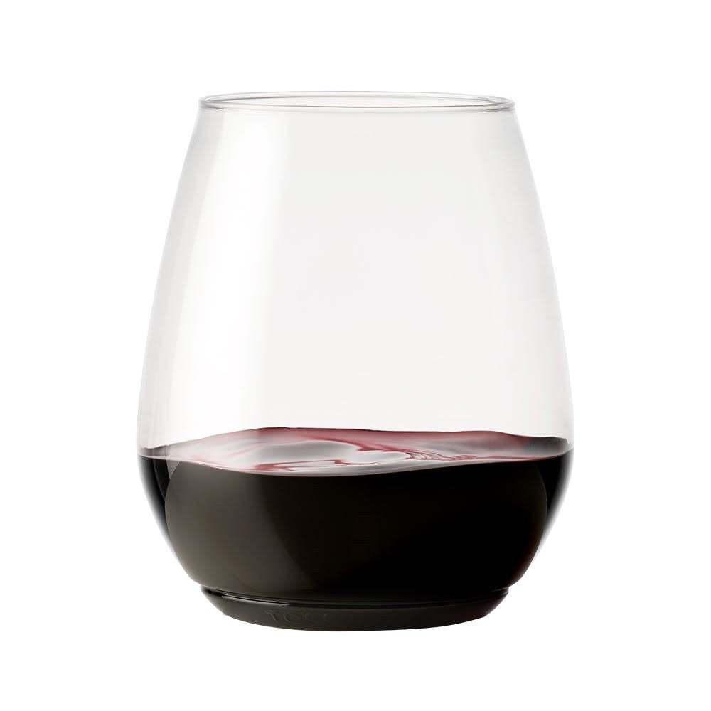 TOSSWARE 18oz Vino XL Set of 12 Unbreakable Plastic Wine Glasses