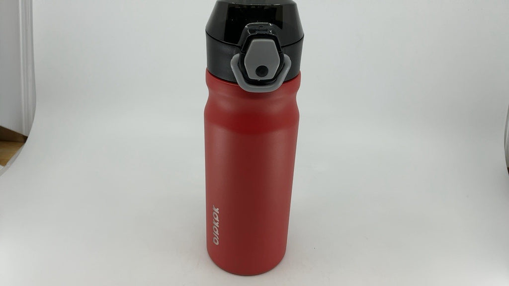 18oz BPA Free Water Bottle, Insulated Stainless Steel, Red, w/ Locking Lid