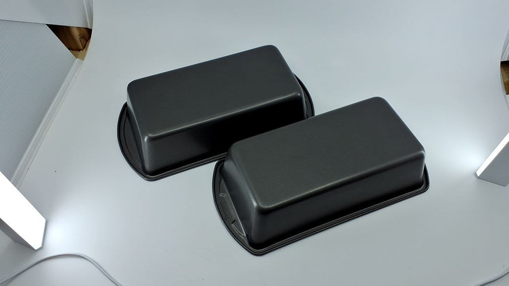 8x4-Inch Gray Nonstick Loaf Pans, Set of 2, Heavy-Duty Steel Bakeware