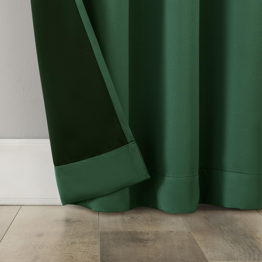 Sun Zero Rianna 100% Blackout Curtain Panel 40x63 Malachite Green