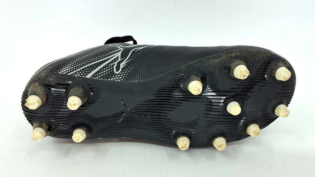 PUMA Attacanto Firm AG Soccer Cleats, Black-Silver Mist, 13 Little Kid