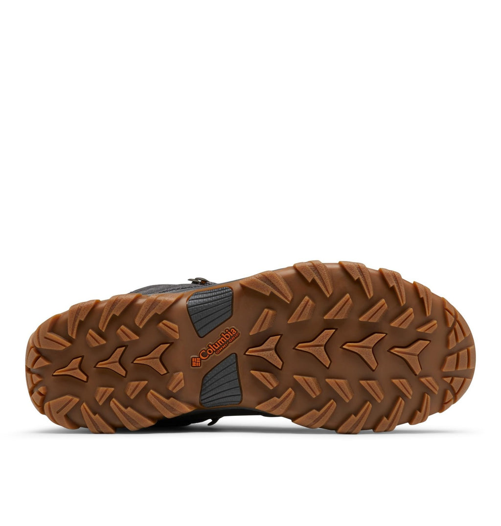 Columbia Mens Newton Ridge Plus II Suede Waterproof, Dark Grey/Gold Amber, 8.5