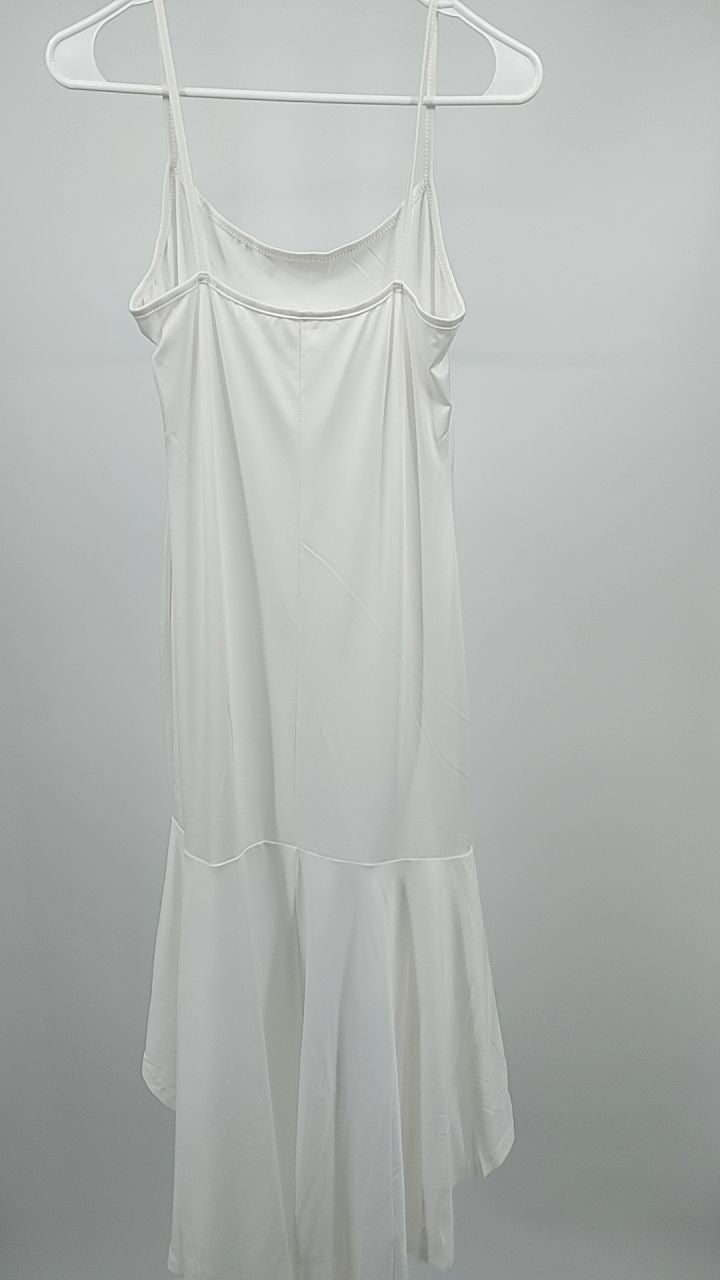 High-Low Ruffled Hem Midi Cami Dress