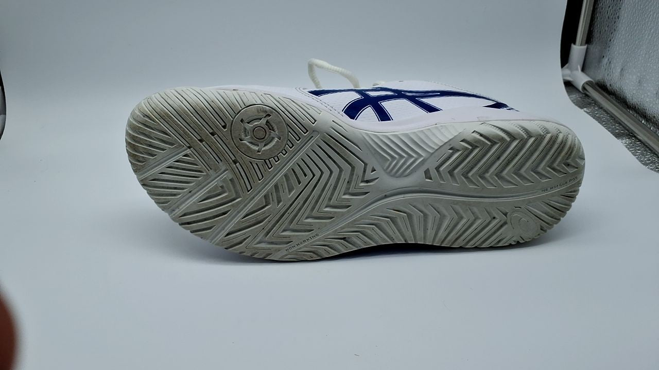 ASICS Men's Gel-Dedicate 8 Tennis Shoes, 9, White/Dark Cobalt