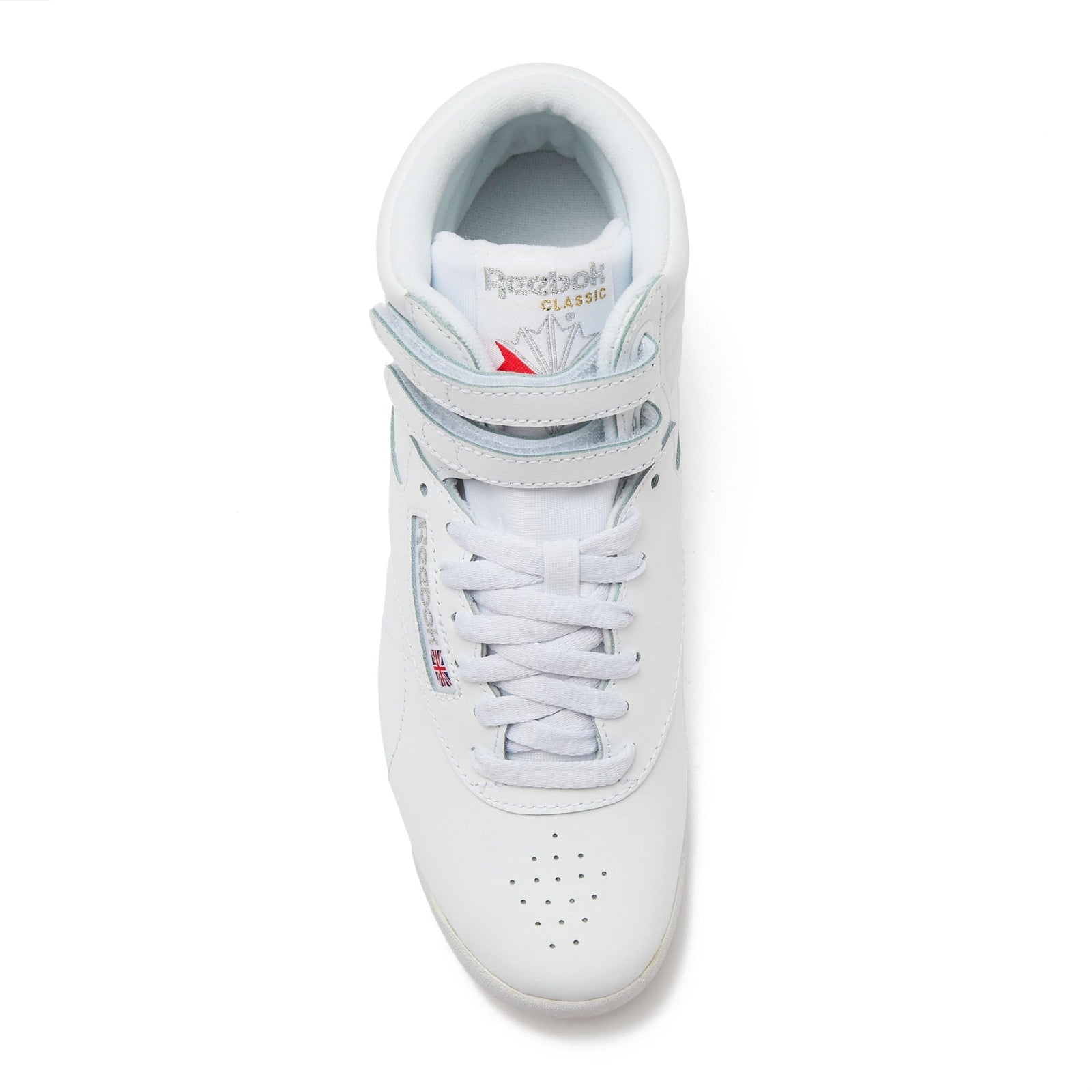 Reebok Women's Basketball Shoes, Freestyle Hi, White/Silver, Size 10