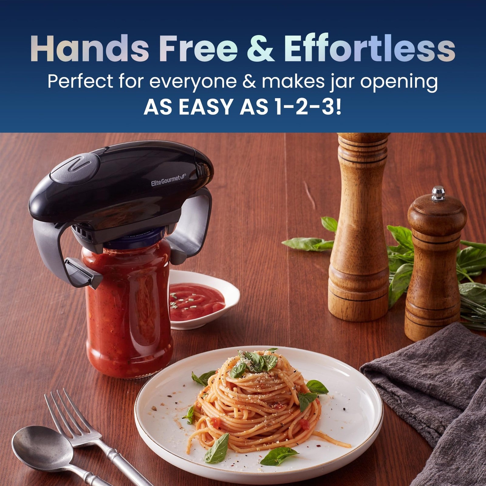 EJO800 Electric Jar Opener, High Power Torque, Black/Gray, Compact Design