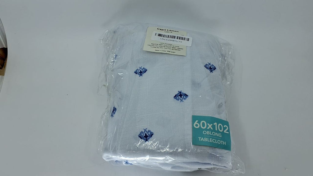 Mediterranean Spring/Summer Tablecloth 60x102 in Multicolor