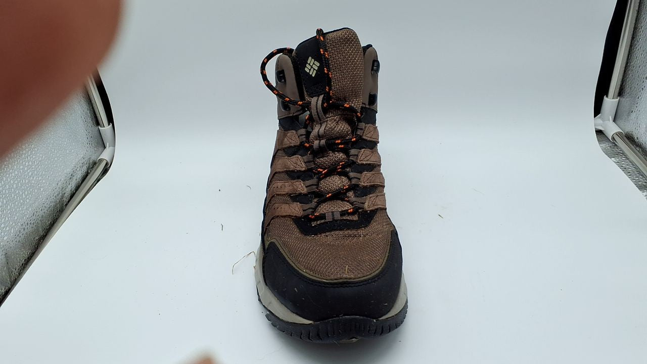 Columbia Mens Strata Trail Mid Waterproof, Mud/Desert Sun, 10