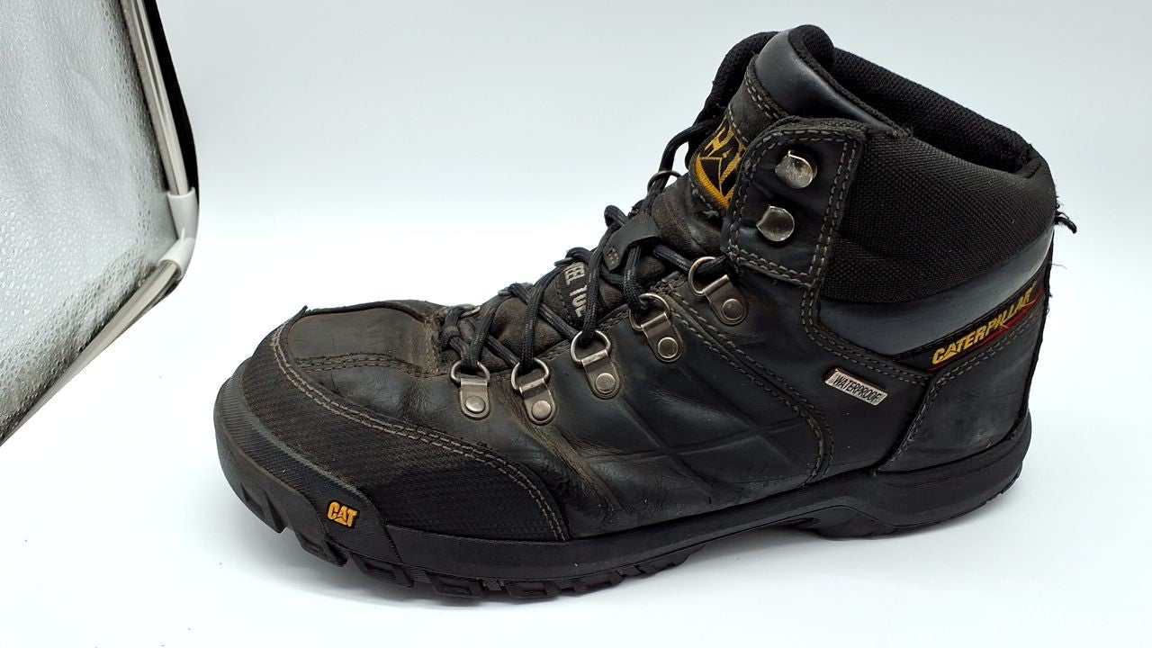 Cat Footwear Men's Threshold Waterproof Steel Toe, Black, 11.5 Wide