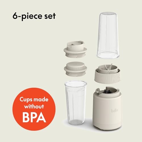 Bella 6 Pcs Rocket Blender Set, 240W, Oatmilk, BPA Free, Easy Clean