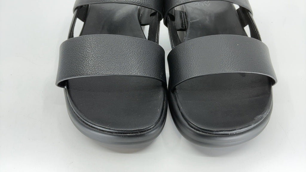 Naturalizer Womens Coast Platform Slingback Flat Sandal Black 7.5 M