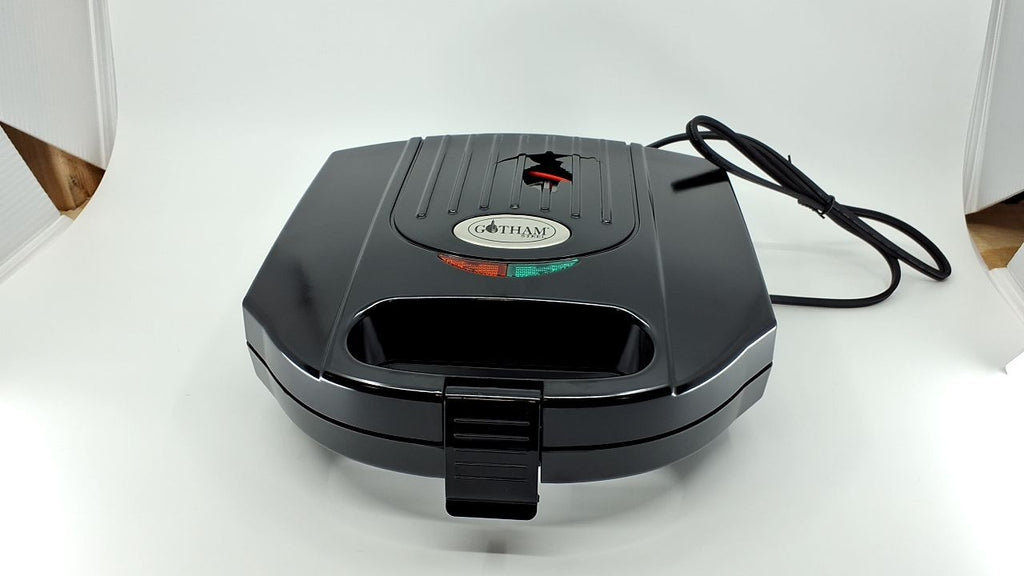Gotham Steel Nonstick Panini Press Maker, 2in1 Sandwich Grill, Black
