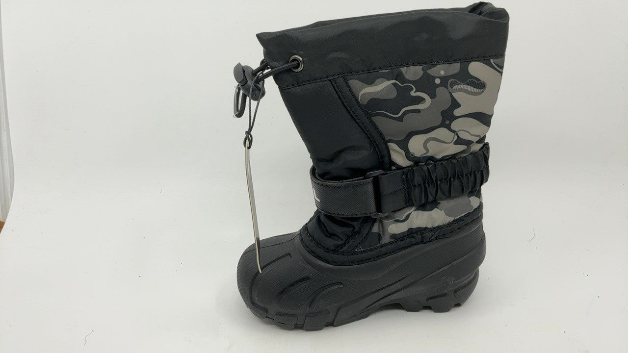 SOREL Children's Flurry Boot - Black, Quarry - 8