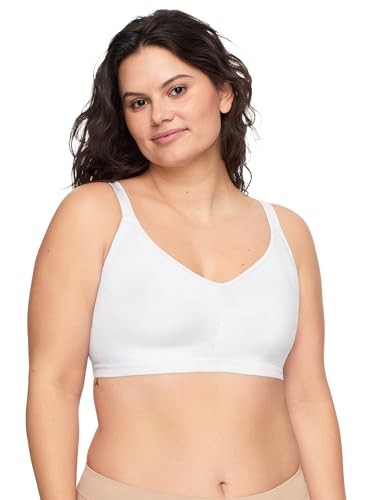 Easy Does It Underarm-Smoothing Bra, White, 2XL, Wireless