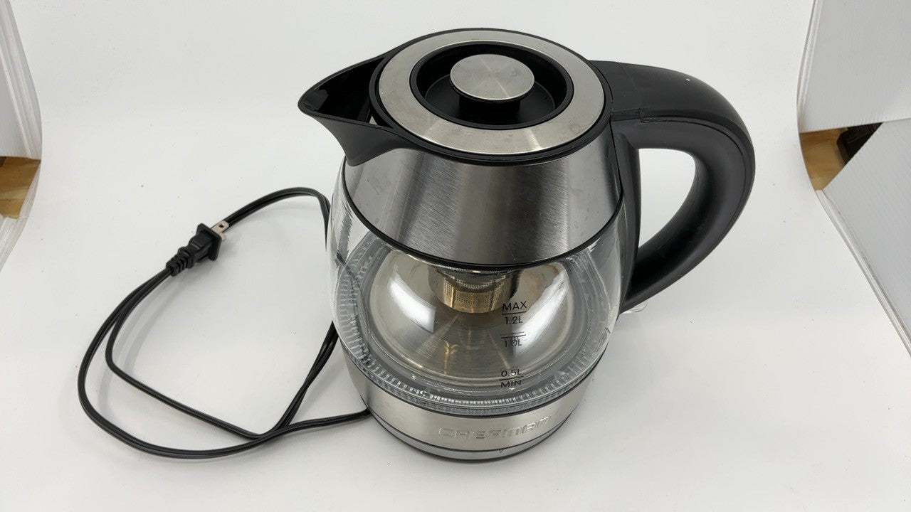 1.2L Cordless Electric Kettle, Chefman, LED Light, Boil-Dry Protection