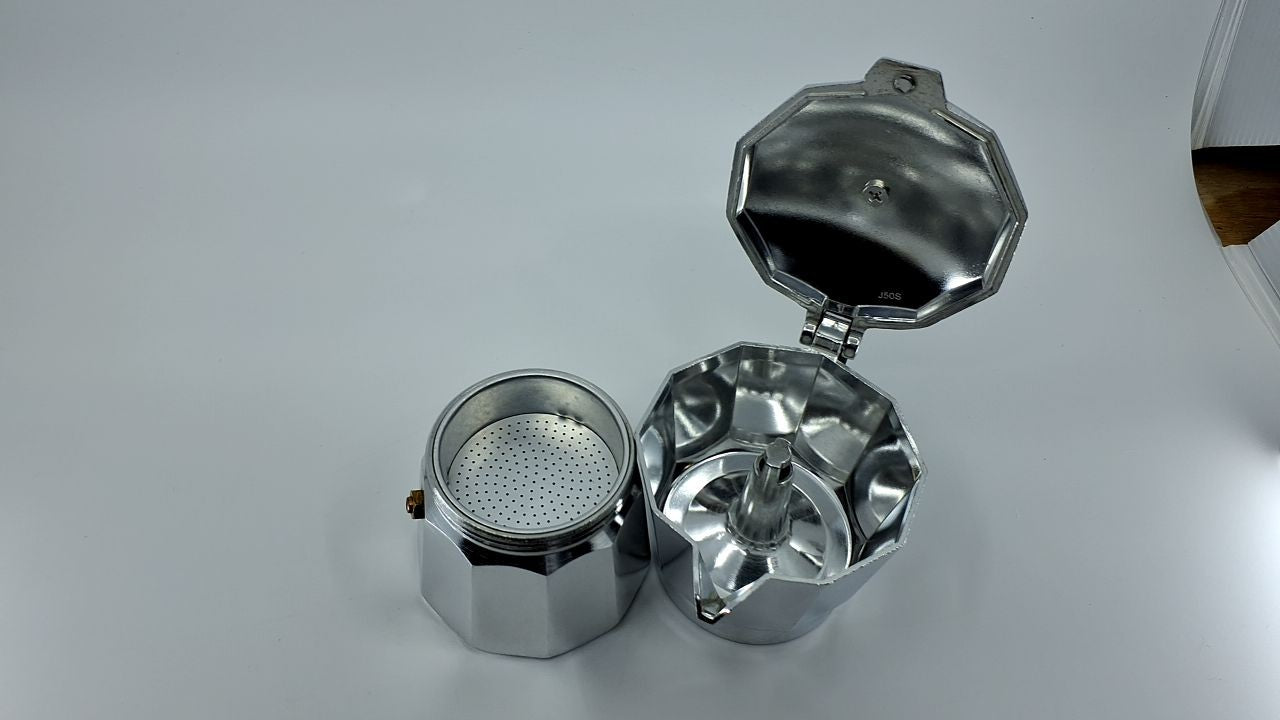 IMUSA Aluminum Stovetop Espresso Maker, 3-Cup, Silver