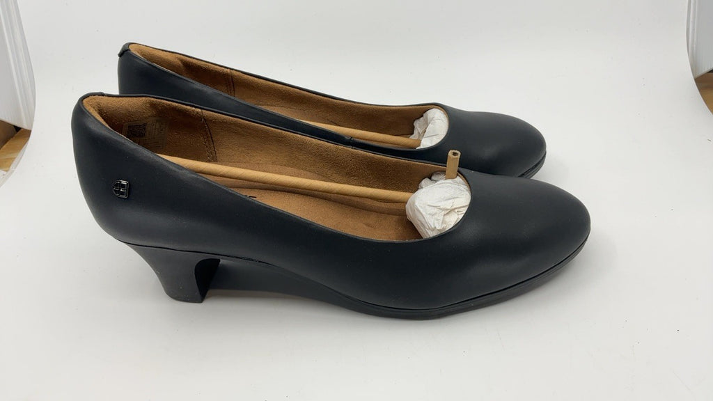 Black Women's High Heel Dress Shoes w/ Slip-Resistant & Water-Resistant 11