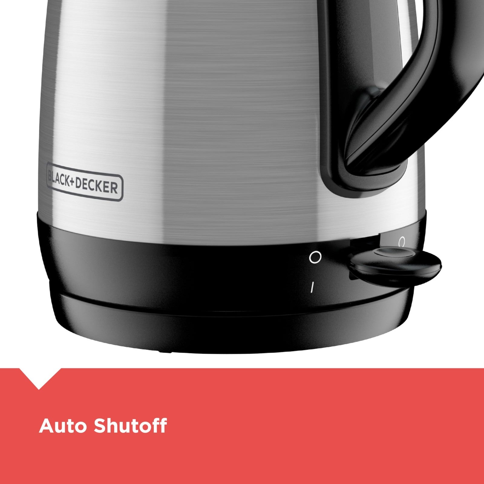 1.7L Cordless Electric Kettle, Rapid Boil, Auto Shutoff, Stainless Steel