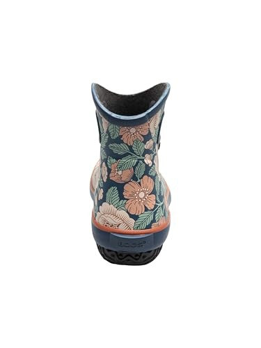 BOGS Women's Patch Ankle Tapestry Floral Rain Boot, Navy Multi, 9