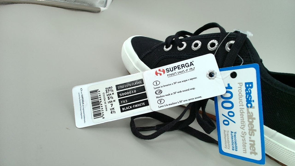Superga 2750 COTU Classic Sneaker Black/Full White EU38 (Men's 5.5, Women's 7) M