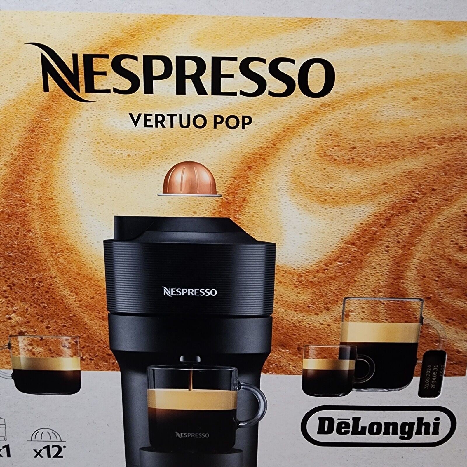 De'Longhi Nespresso Vertuo Pop by De'Longhi Black