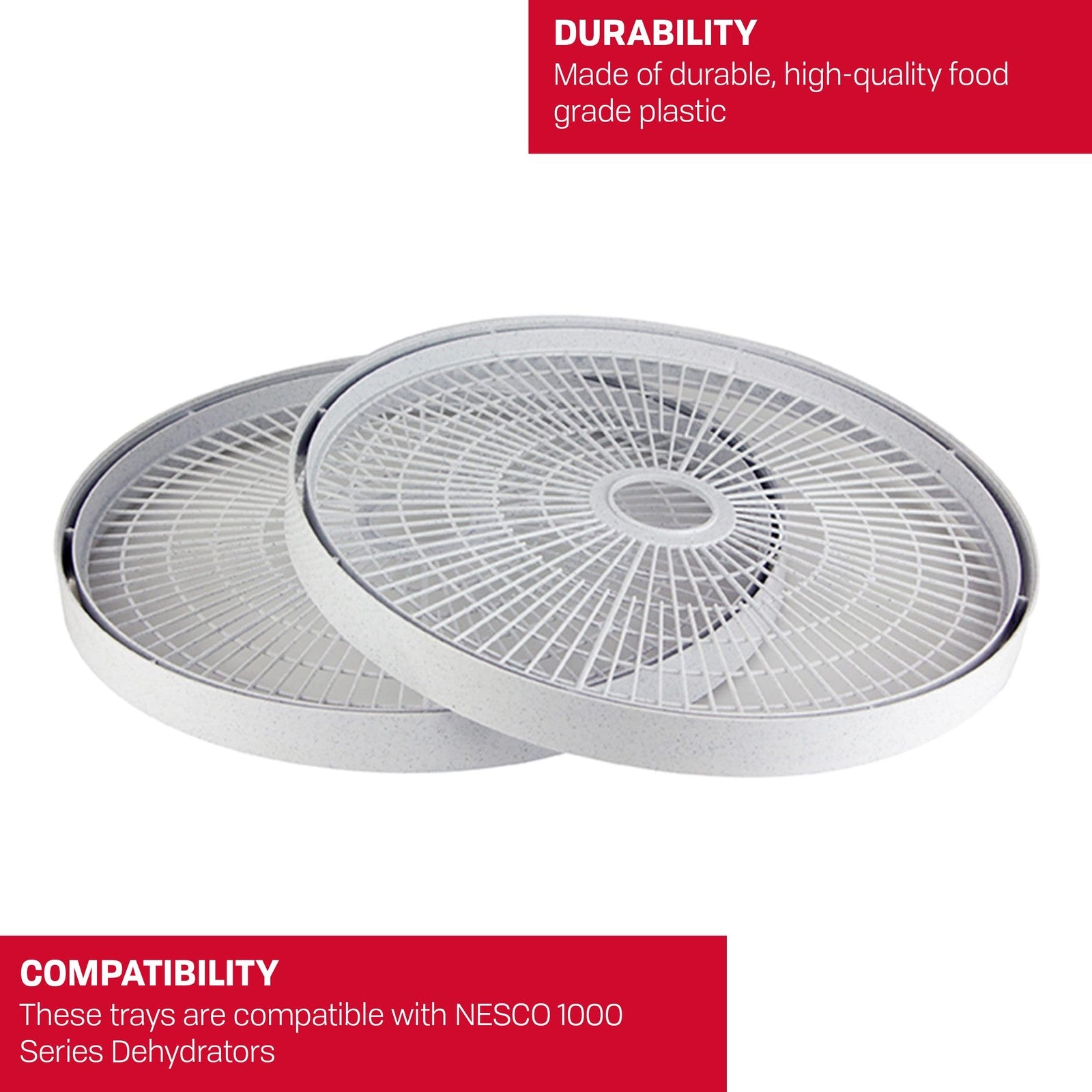 NESCO TR-2 Add-A-Trays 15.5" for 1000 Series Dehydrators 2 Pack