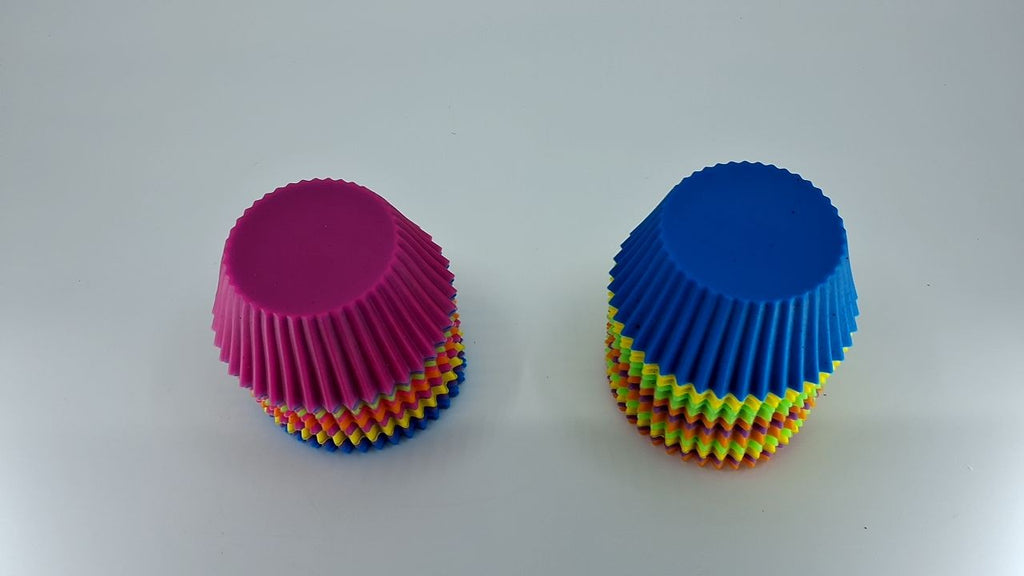 24 Multicolor Silicone Baking Cups, Non-Stick, Dishwasher Safe