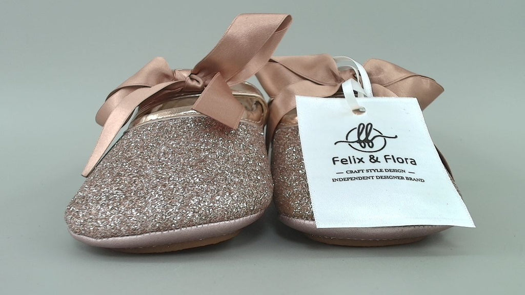 Felix & Flora Soft Sole Leather Baby Shoes - (Light Pink,12-18 Months Infant)