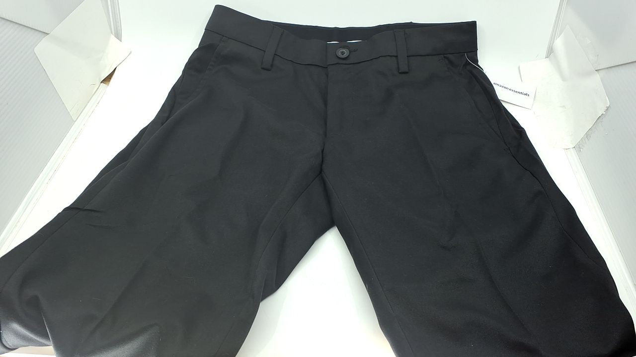 Men's Black Chino Pants, 28W x 32L, Straight-Fit, Wrinkle-Resistant