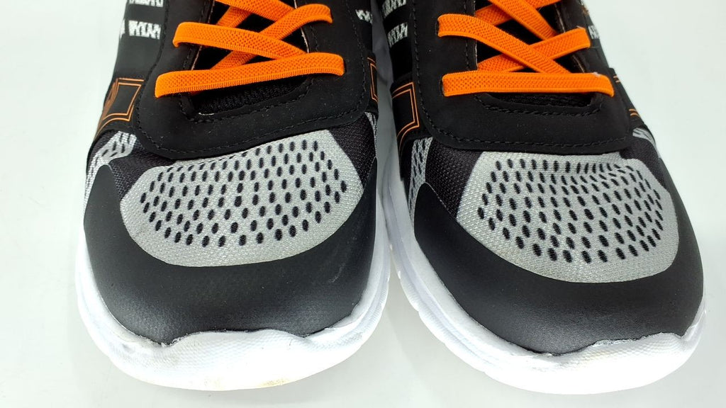 Athletic Kids Sneakers Size 5 Big Kid Breathable Black/Grey/Orange