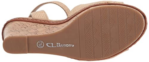 CL by Laundry Women's Beaming Cloud Patent Wedge Sandal, Natural, 7.5