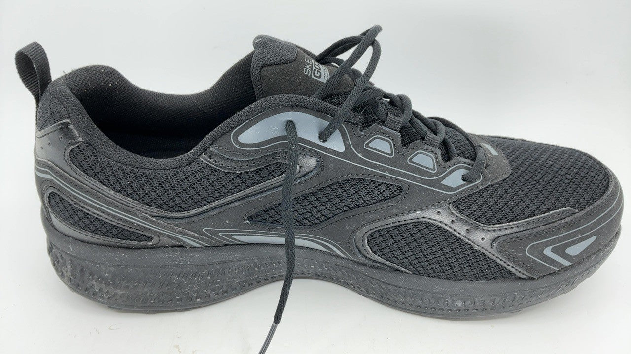 Skechers Men's Go Run Consistent Sneaker, Black/Charcoal, 11.5 X-Wide