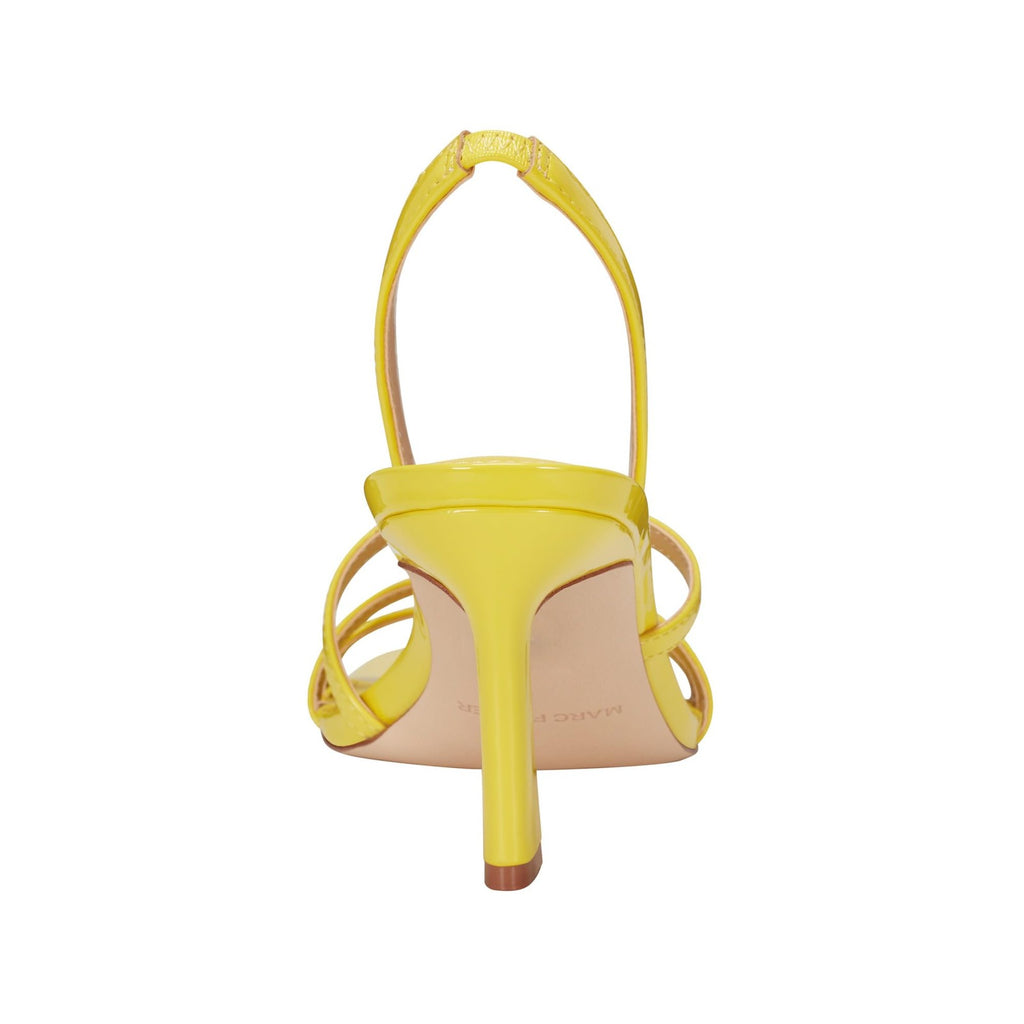 Nalina Heeled Sandal 8.5 Yellow Patent by Marc Fisher