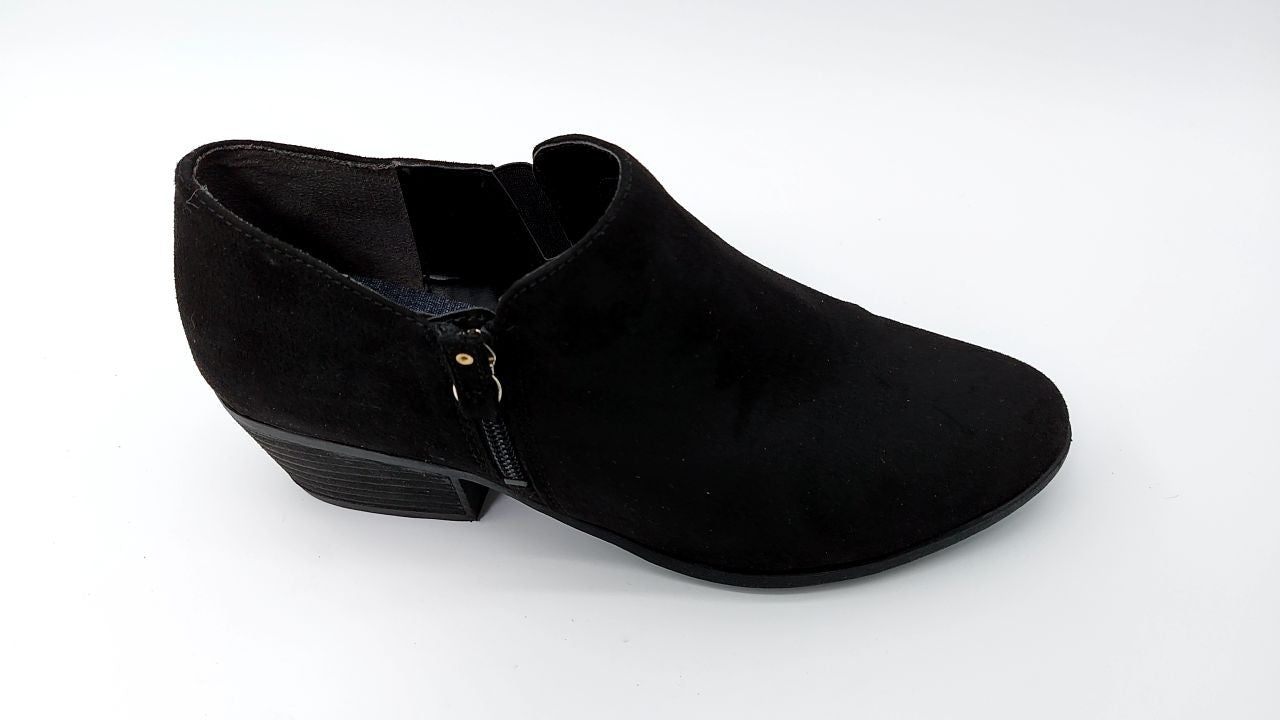 Dr. Scholl's Shoes Women's Brief Ankle Boot, Black Microfiber Suede, 10 W US