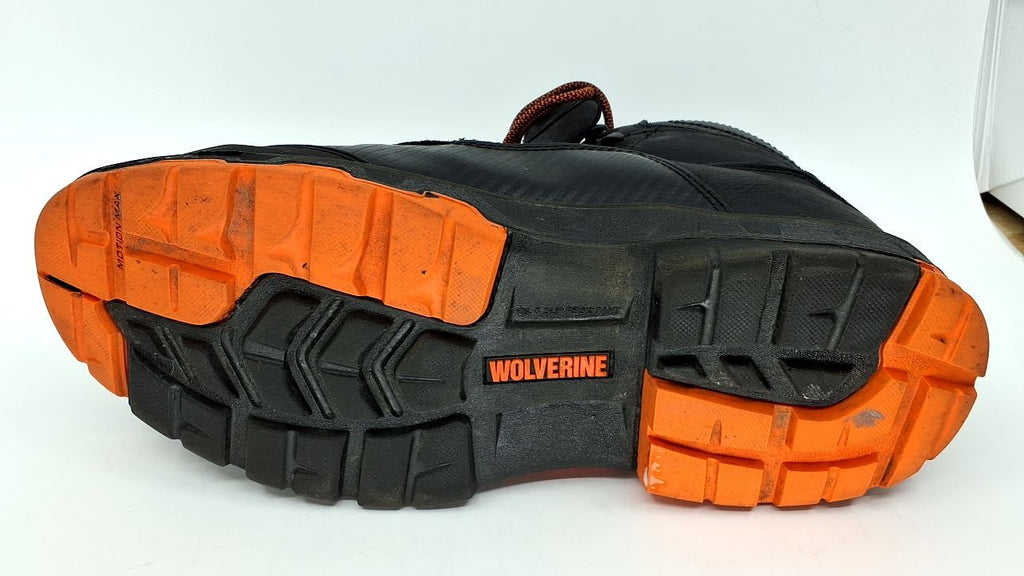 Wolverine Men's 6" Mid Composite Toe Waterproof Boot Black/Orange 10.5 X-Wide