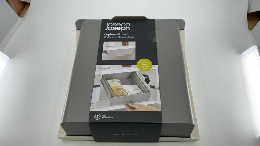 CupboardStore Under Shelf Drawer Organizer, Gray/White, Space Saving