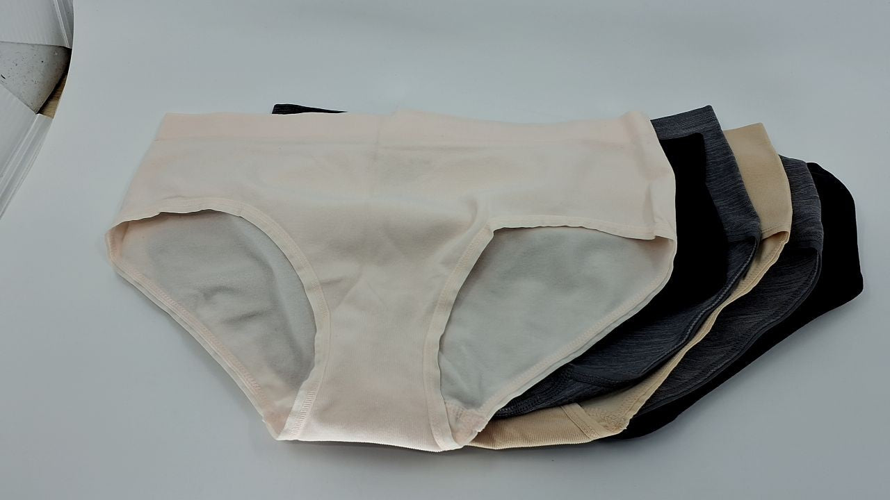 Hanes Girls' Seamless Hipster Underwear, 6-Pack, X-Large, Assorted Colors