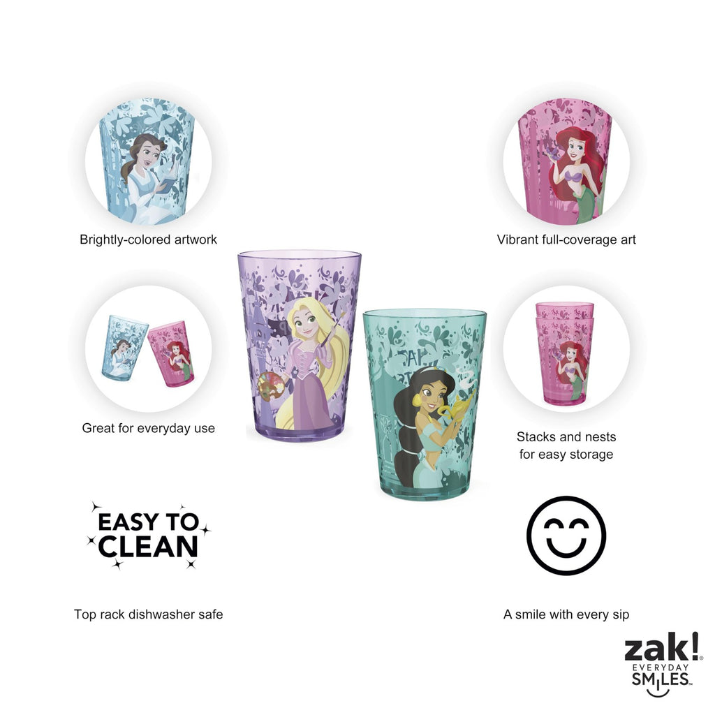 Disney Princess Nesting Tumbler Set 4pk, 14.5oz, BPA Free, Kids Drinkware