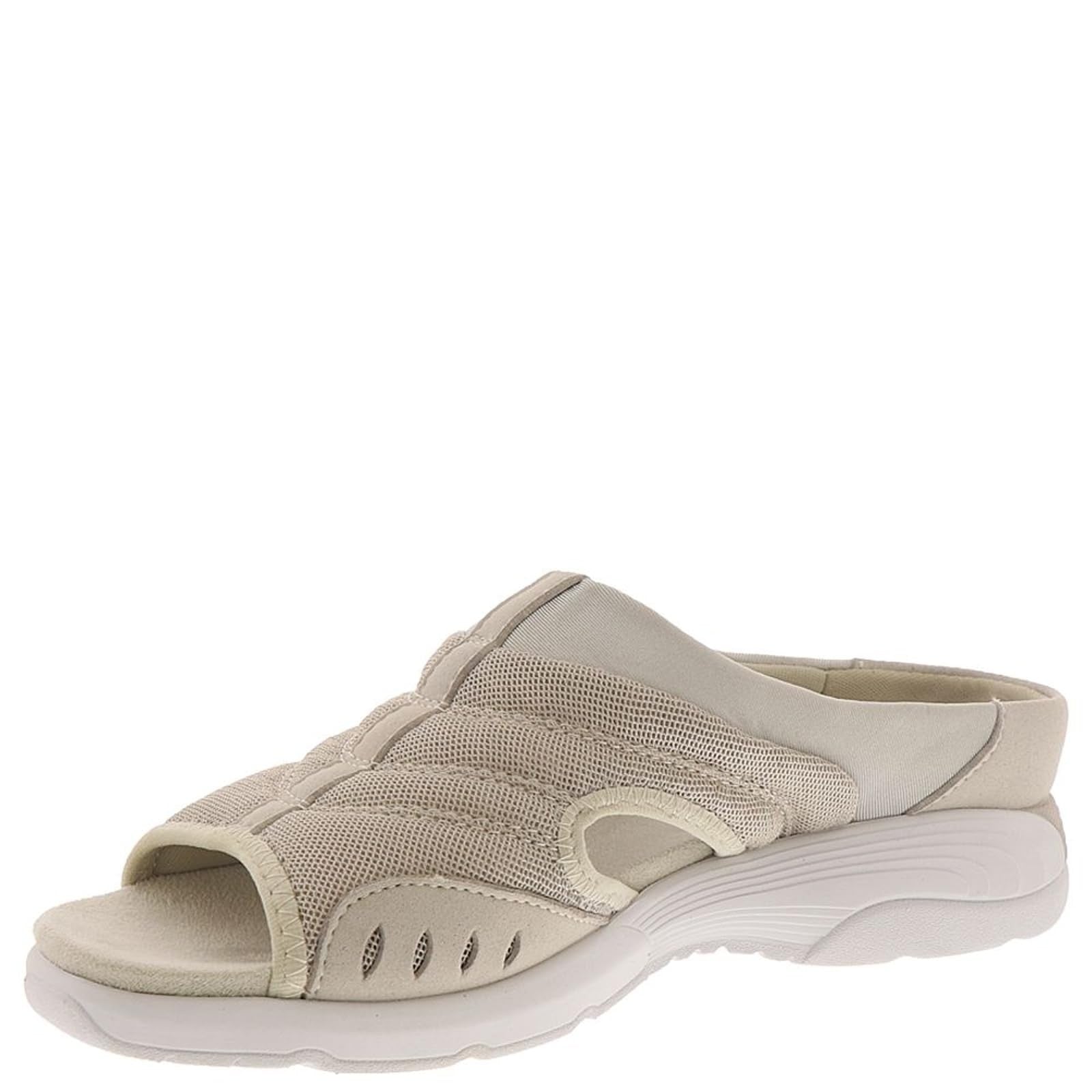 Easy Spirit Women's Traciee2 Flat Sandal, Silver Grey-Taupe, 9.5 X-Wide