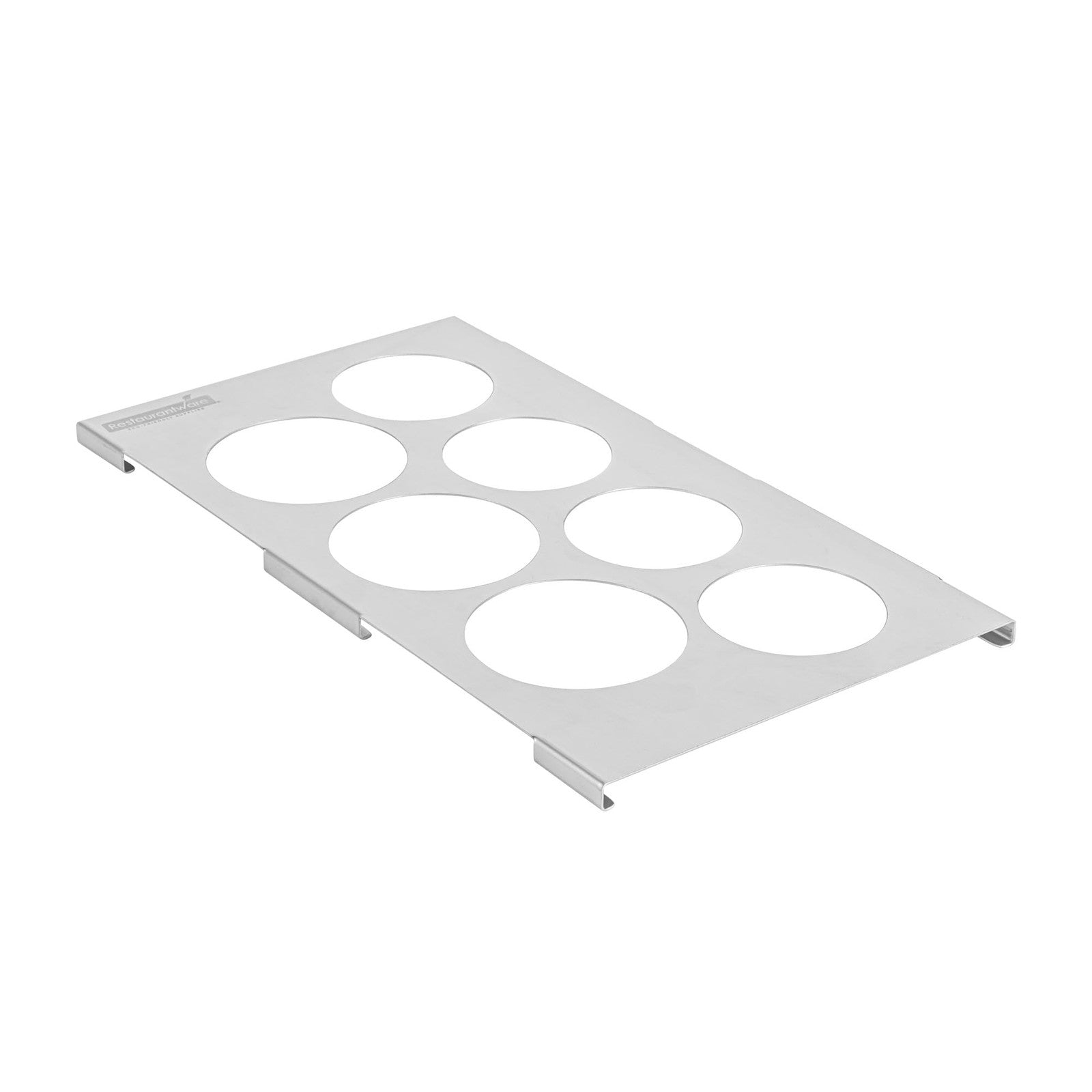 7 Hole Squeeze Bottle Holder Top, Stainless Steel, 2.5 & 2.93 in Diameter