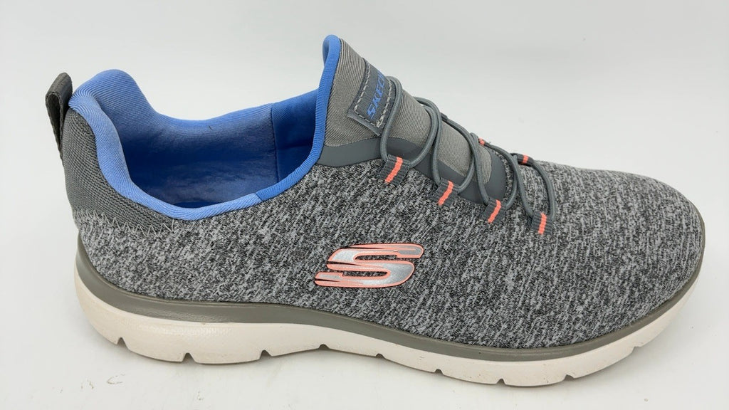 Skechers Women's, Summits - Quick Getaway Sneaker Grey Blue 6.5 M