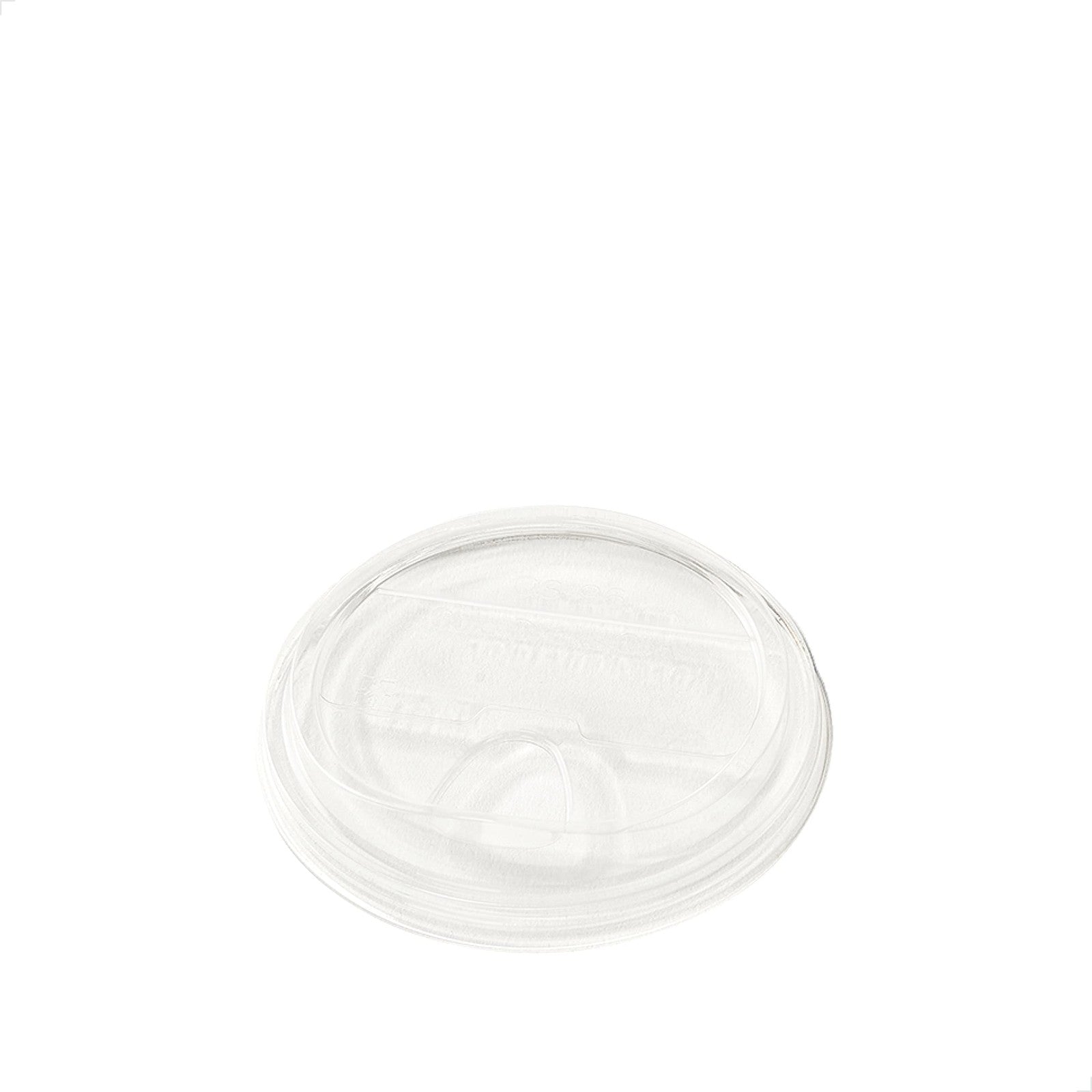 50-Pack Clear Flat Sip Lids - 96mm Plant Based for TOSSWARE Cups