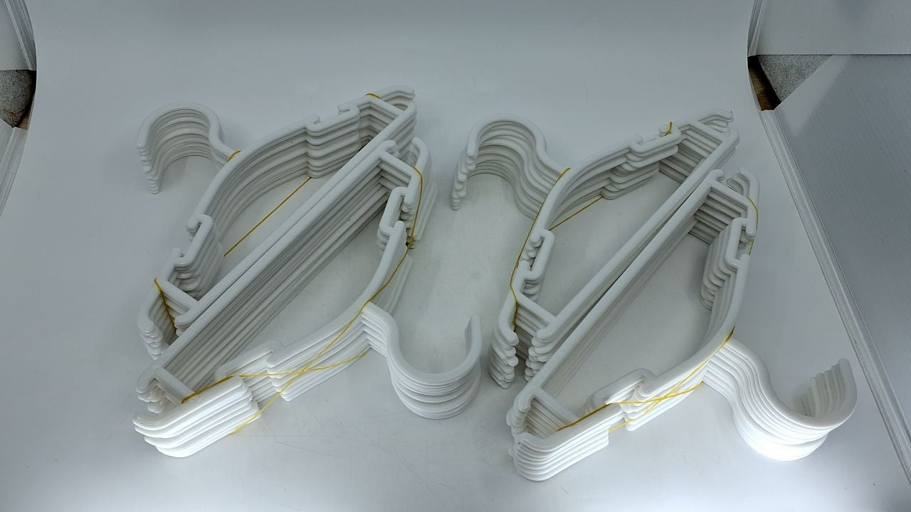 60 Pack White Baby Hangers for Kids Clothes - Plastic Infant Hangers