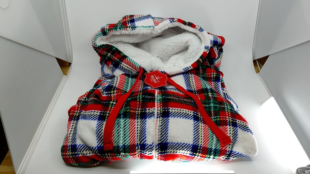 Holiday Time Women’s Plaid Union Suit  Size S