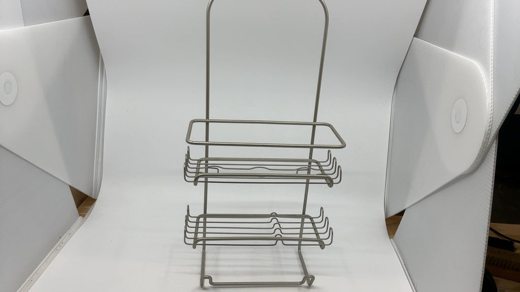 iDesign Milo Hanging Shower Caddy, Satin Silver, 21.25in x 9in x 4.5in